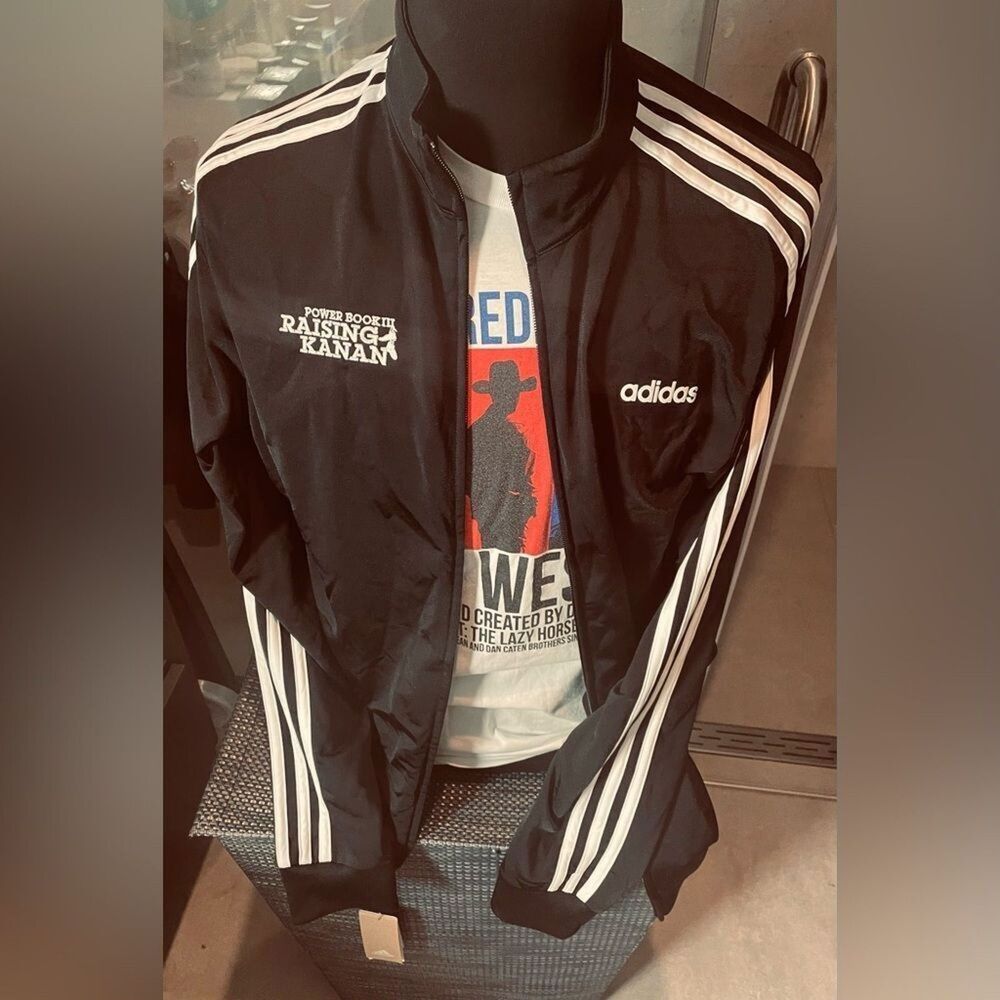 Exclusive Adidas Flight Jacket - Black White - Size Large - Long Sleeve - NWT